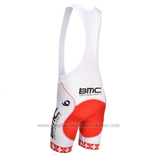 2014 Abbigliamento Ciclismo BMC Campione Svizzera Arancione e Bianco Manica Corta e Salopette